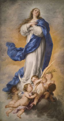 The Immaculate Conception of the Virgin, 1670s. Creator: Murillo, Bartolomé Estebàn (1617-1682).