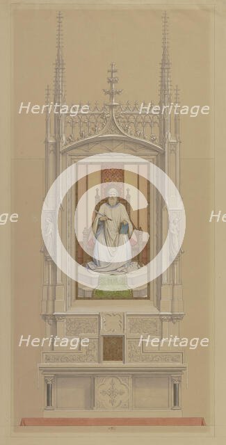 Design for a Bartholomew altar for Frankfurt Cathedral, 1867. Creator: Eduard von Steinle.