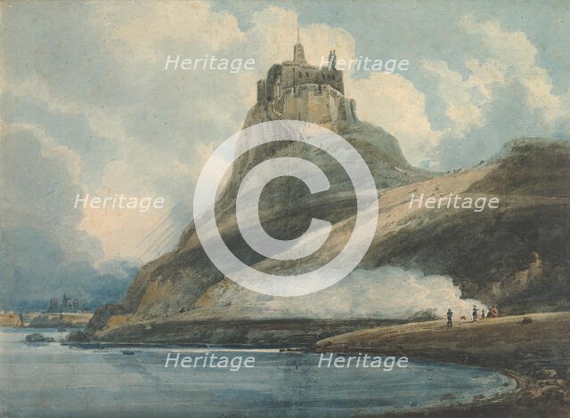 Lindisfarne Castle, Holy Island, Northumberland, 1796-97. Creator: Thomas Girtin.