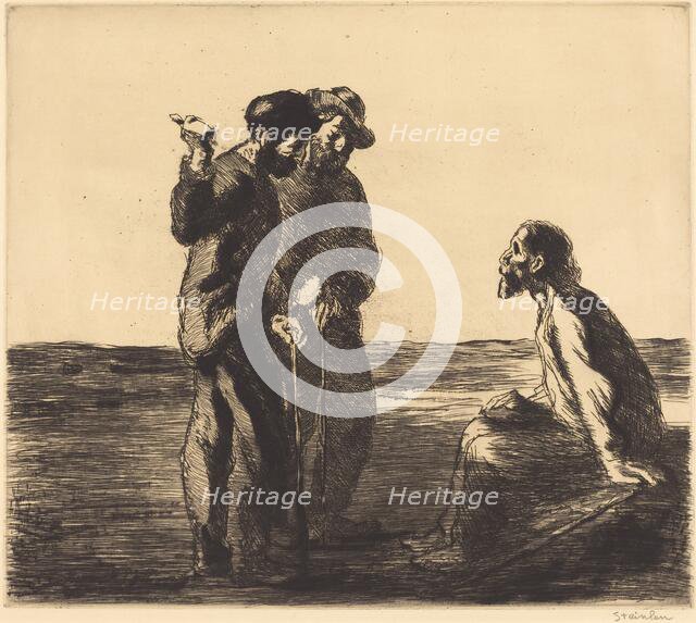 Three Companions (Les trois compagnons), 1912. Creator: Theophile Alexandre Steinlen.