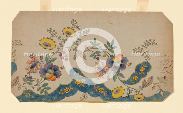 Design for a Woven, Printed or Embroidered Border, France, 18th/19th century. Creator: Unknown.