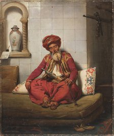 Turk with hookah, 1834. Creator: Vernet, Horace (1789-1863).