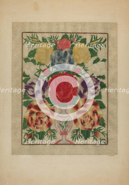 Crewel Embroidery, 1939. Creator: John Wilkes.