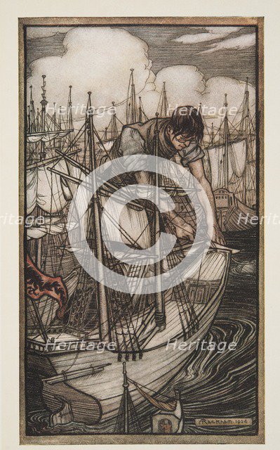 Gulliver Seizes The Enemy's Fleet, 1909.