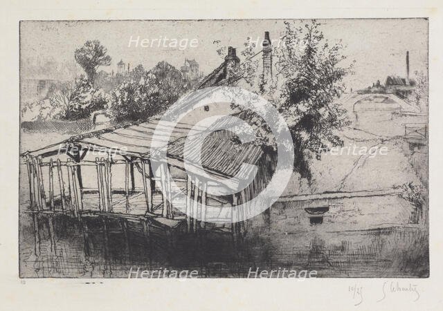 Le lavoir abandonné (environs de Troyes). The abandoned wash-house (near Troyes), 1903. Creator: Gustave Leheutre.