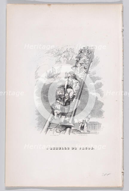 Jacob's Ladder from The Complete Works of Béranger, 1836. Creator: John Thompson.