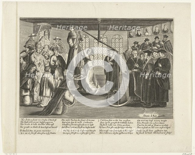 Weighing the Bible, 1660. Artist: Ram, Johannes de (1648-1693)