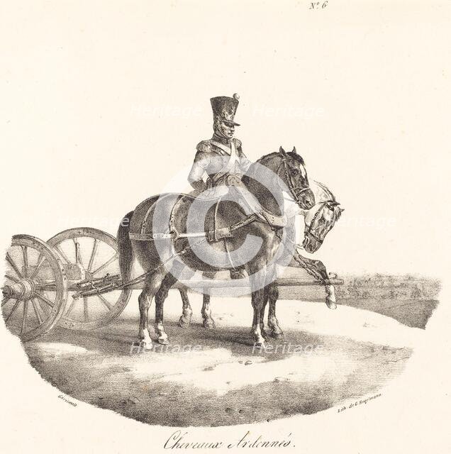 Cheveaux des Ardennes, 1822. Creator: Theodore Gericault.