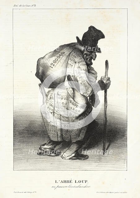 L'Abbé Loup en pauvre Contrebandier, 1833. Creator: Honore Daumier.
