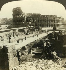 'A mighty monument to pagan brutality - the Colosseum (E.) at Rome', c1909. Creator: Unknown.
