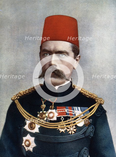 Horatio Herbert Kitchener, 1st Earl Kitchener, British Field Marshal, diplomat and statesman, 1902.Artist: G Lekegian