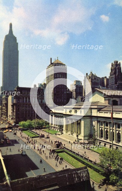 Public Library, New York City, New York, USA, 1956. Artist: Unknown