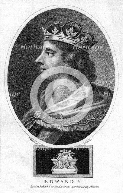 King Edward V of England, (1804).Artist: J Chapman