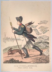 Head Runner or Runaways from the Leipzic Fair, March 2, 1814., March 2, 1814. Creator: Thomas Rowlandson.
