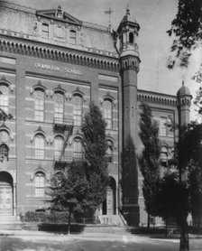 Facade of Franklin School, between 1890 and 1950. Creator: Frances Benjamin Johnston.