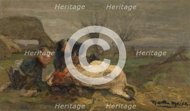 The Pig Slaughterman, c1890-1940. Creator: Marten Melsen.