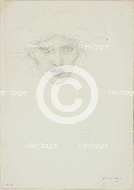 Study for Rondanini Medusa, c. 1873-77. Creator: Sir Edward Coley Burne-Jones.