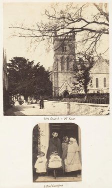 Coln Church + Mr Kent; 3 Miss Wallingtons, 1853-56. Creator: John Dillwyn Llewelyn.