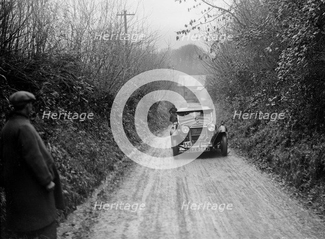 CL Clayton's Alfa Romeo competing in the MCC Exeter Trial, 1930. Artist: Bill Brunell.