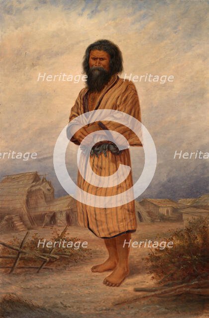 Aino Man, ca. 1893. Creator: Antonio Zeno Shindler.