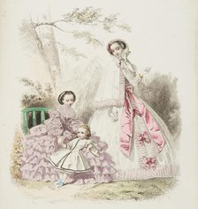 Fashion plate - Journal des Demoiselles IX, 1859. Creator: Gilquin & Dupain.