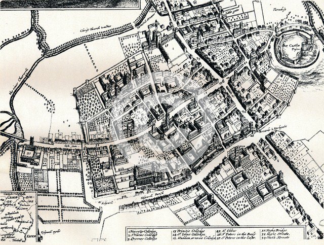 Hollar's plan of Oxford, c1643. Artist: Wenceslaus Hollar.