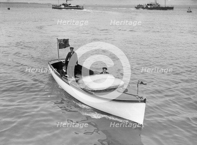 The Royal Thames Yacht Club's motor launch 'Salee Rover', 1912. Creator: Kirk & Sons of Cowes.