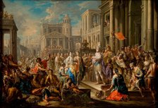 The Continence of Scipio Africanus, First half of the 18th century. Creator: Platzer, Johann Georg (1704-1761).