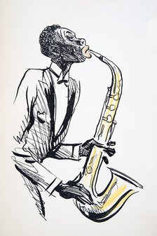 Saxophone Player, from 'White Bottoms' pub. 1927.