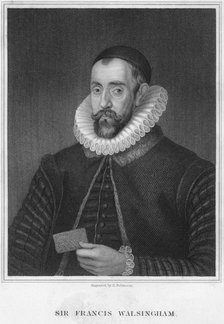 Sir Francis Walsingham, Secretary of State to Elizabeth I, late 16th century. Artist: H Robinson