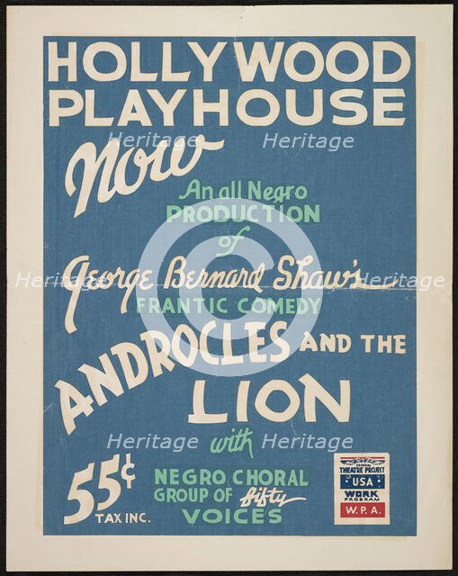 Androcles and the Lion, Los Angeles, 1937. Creator: Unknown.