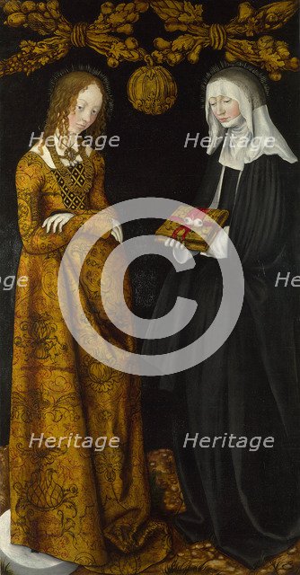 Saints Christina and Ottilia, 1506. Artist: Cranach, Lucas, the Elder (1472-1553)