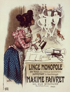 Affiche pour le "Linge Monopole"., c1900. Creator: Auguste Roedel.