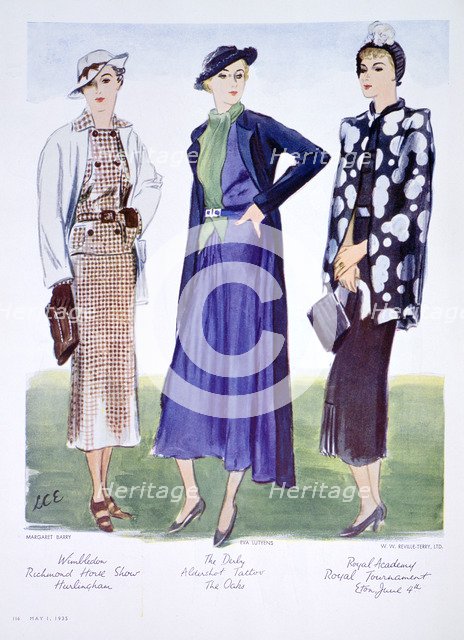 Fashion illustration, 1935. Artist: Unknown