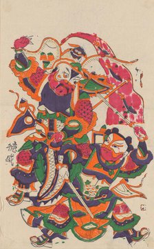 One hundred thirty-five woodblock prints including New Year's pictures (nianh..., 19th-20th century. Creator: Unknown.