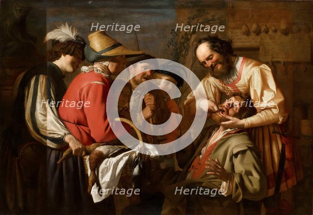 The Tooth Puller. Artist: Honthorst, Gerrit, van (1590-1656)