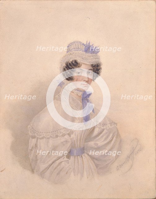 Portrait of Anna Borisovna Bakunina (1802-1835), 1835. Artist: Briullov, Karl Pavlovich (1799-1852)