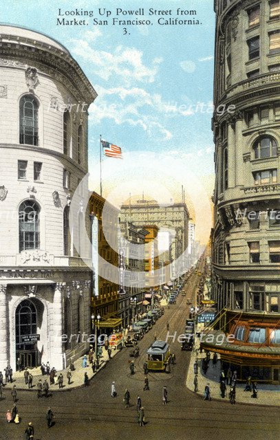 Looking up Powell Street, San Francisco, California, USA, 1926. Artist: Unknown