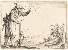 Peasant Attacked by Bees, c. 1622. Creator: Jacques Callot.