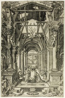 The Nativity and the Adoration of the Shepherds, c.1512. Creator: Nicoletto da Modena.