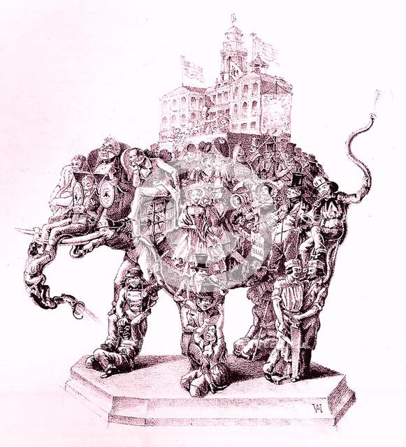 The American Museum (Humbug's American Museum), 1851., 1851. Creator: Adam Weingartner.