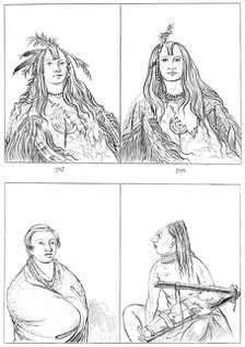 Flatheads, Nez Perces and Chinooks, 1841.Artist: Myers and Co