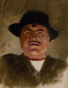 Spis Peasant in a Hat, 1880-1900. Creator: Ladislav Mednyanszky.