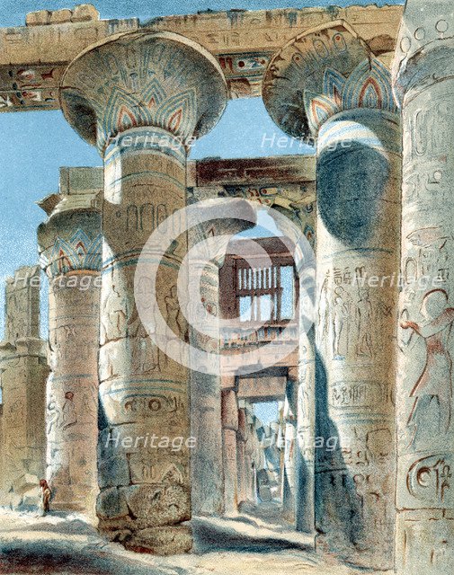 Hypostyle hall, temple of Amon-Re, Karnak, Ancient Egypt, 14th-13th century BC (1892). Artist: Unknown