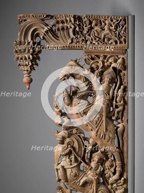 Architectural Section with Heroic Figures (image 3 of 4), 19th century. Creator: Unknown.