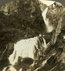 'Flood from a melting glacier at Rembesdal Falls, Norway', c1905. Creator: Unknown.