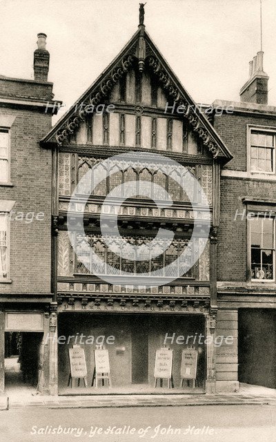 John Halle Hall, Salisbury, Wiltshire, early 20th century.Artist: Francis Frith & Co
