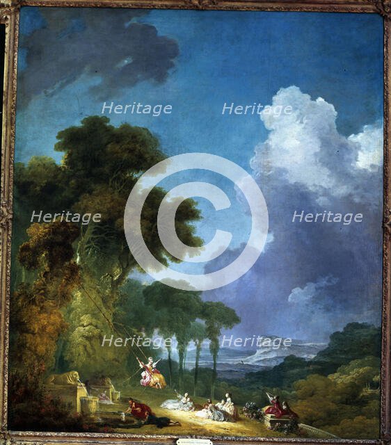 'The Swing', the work of Jean Honoré Fragonard, 18th century. Creator: Fragonard, Jean Honore (1732 - 1806).