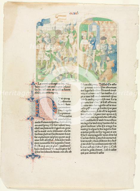 Opening Page of Book VIII of Valerius Maximus's Facta et dicta memorabilia, c. 1476. Creator: Unknown.