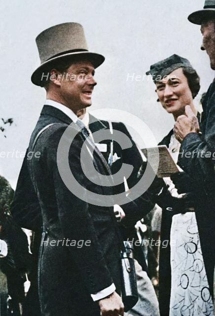 'Ascot, June, 1935 - King Edward, then Prince of Wales, with Mrs. Simpson', 1937. Creator: Unknown.